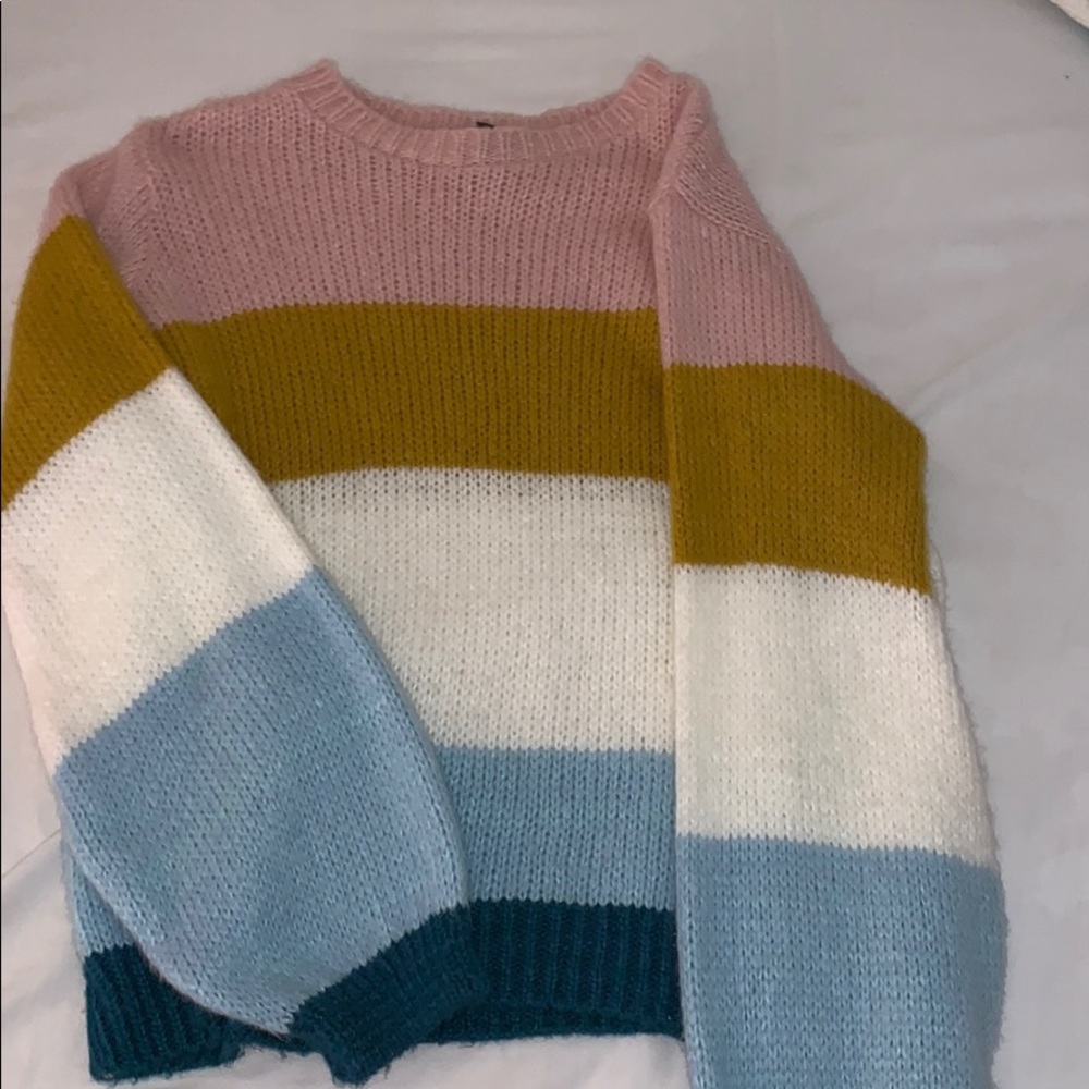 Color block sweater